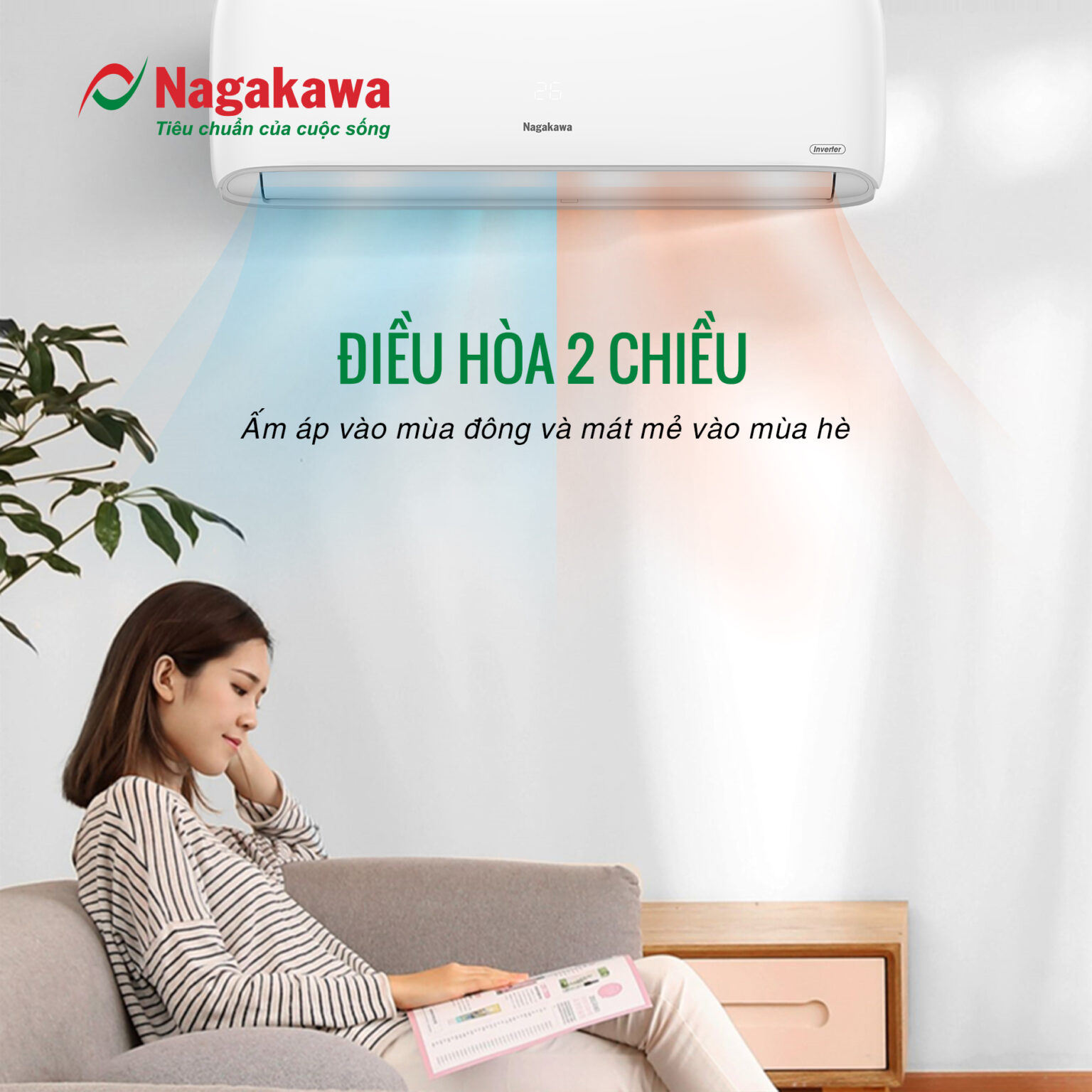 Tìm hiểu thiết kế, công nghệ, tính năng trên điều hòa Nagakawa 2 chiều NIS-A18R2H11