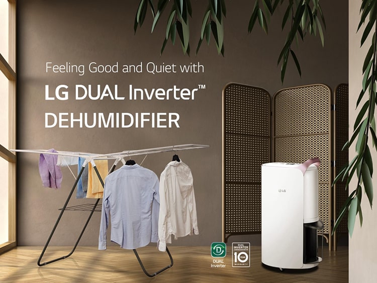 Bảo vệ sức khỏe gia đình với máy hút ẩm LG MD19GQGE0