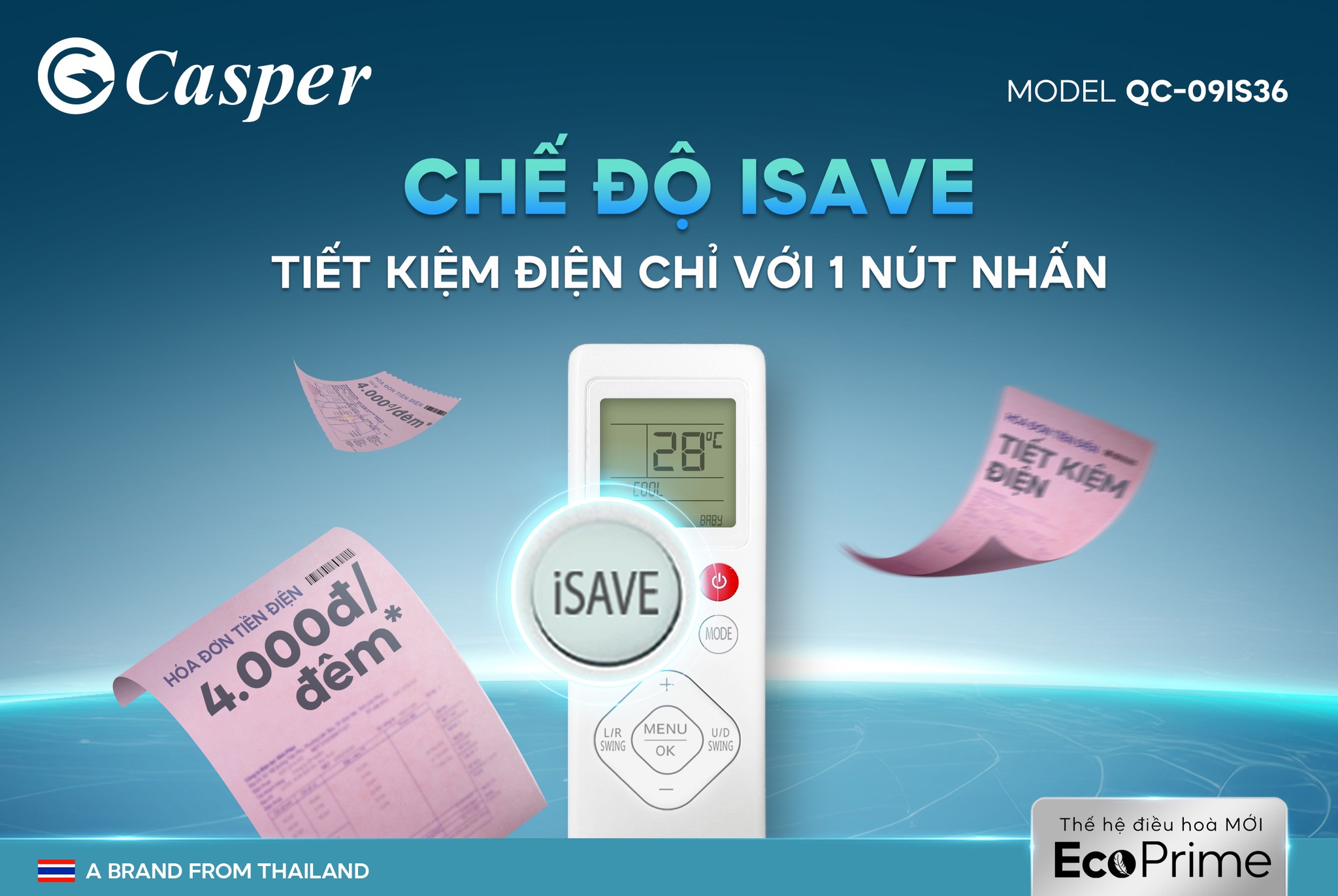 Điều hòa Casper QC-09IS36 – Vượt nóng chỉ với 4 ngàn lẻ một đêm