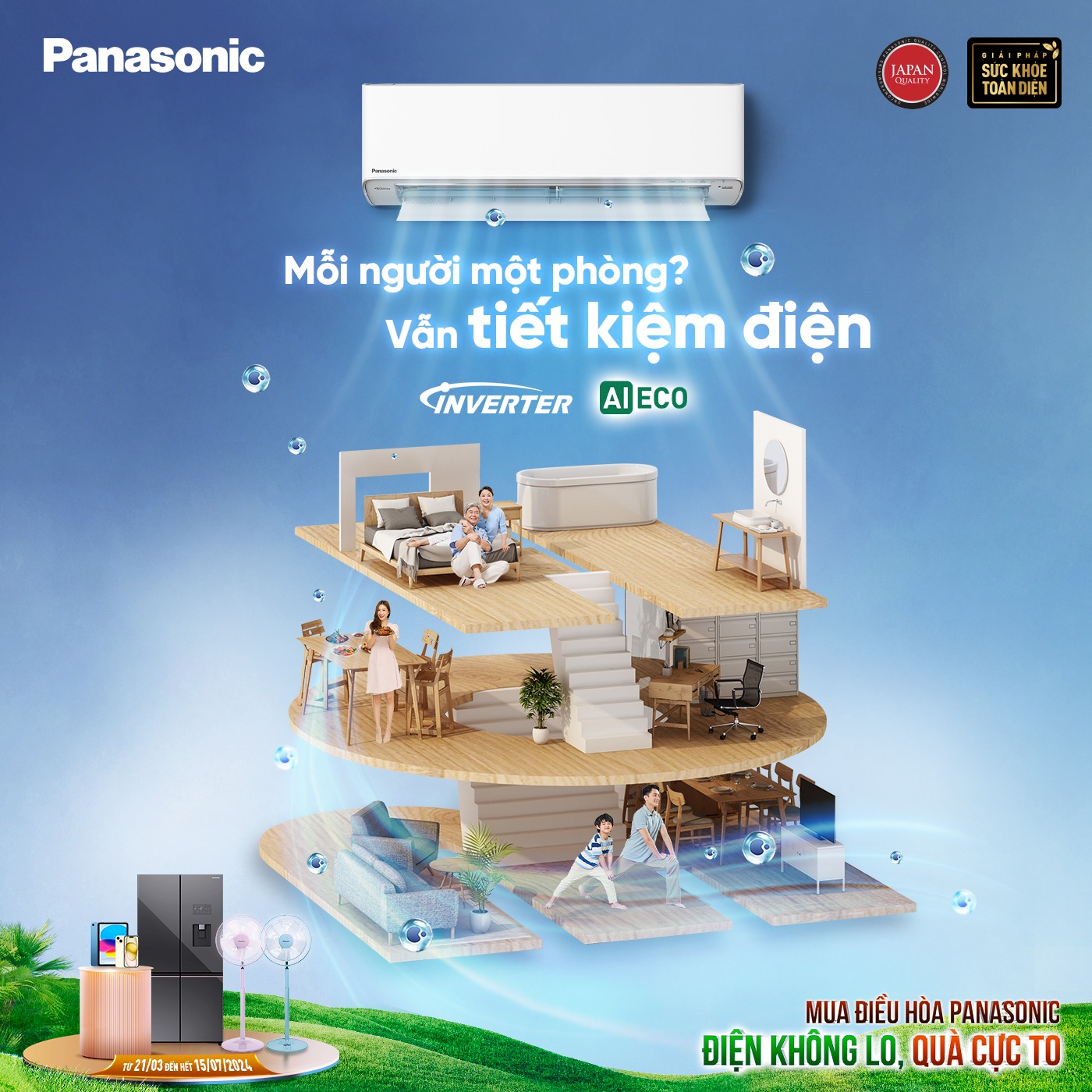 Điều hòa Panasonic CU/CS-RU9AKH-8 – Điều hòa tiết kiệm điện đến 60% có thật không?