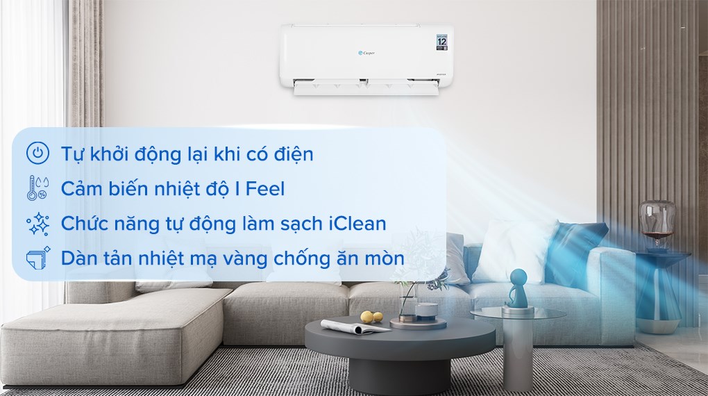 Điều hòa Casper TC-12IS36 – Phù hợp tiêu chí rẻ, bền, tiết kiệm điện, tiện ích