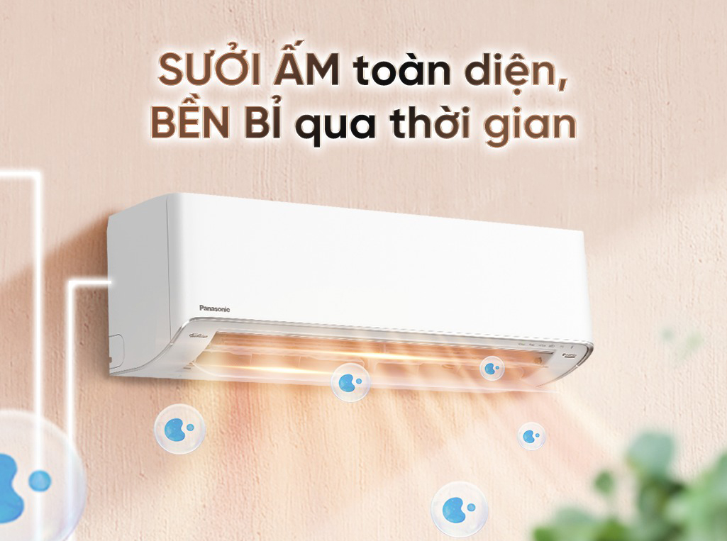 Không gian thoải mái quanh năm với điều hòa Panasonic 2 chiều CU/CS-YZ12AKH-8