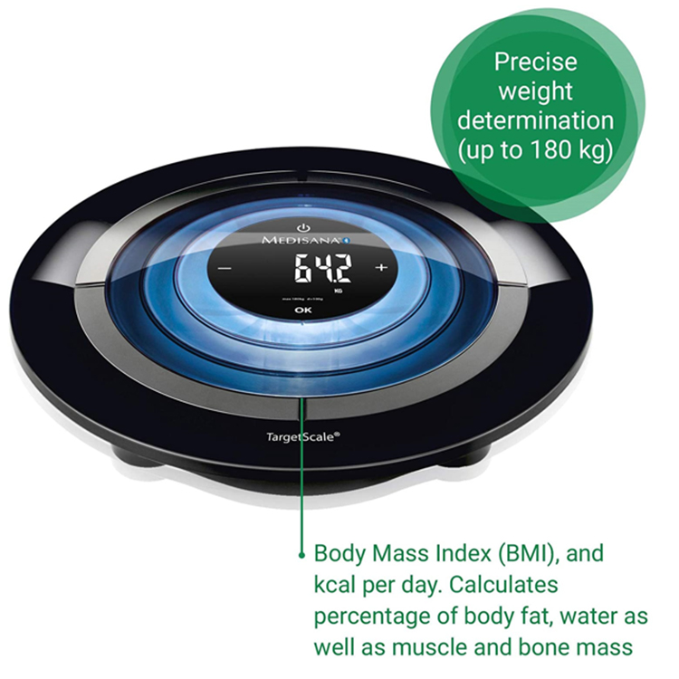 Cân sức khỏe, phân tích cơ thể Medisana TargetScale 3