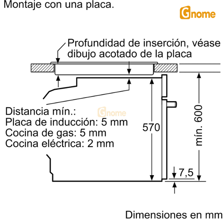 Kích thước lắp đặt Lò Nướng Bosch HBA512BR0