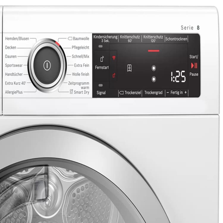 Máy Sấy Quần Áo Bosch Seri 8 WTX87M40 Loại 8 Kg