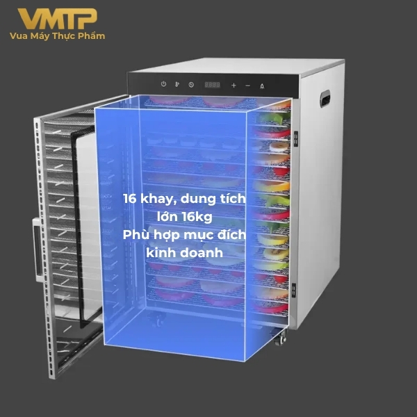Máy Sấy Thực Phẩm Công Nghiệp 16 Khay SS-16H