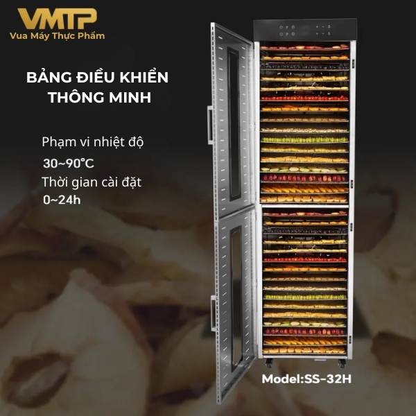 Máy Sấy Thực Phẩm Công Nghiệp 32 Khay SS-32H
