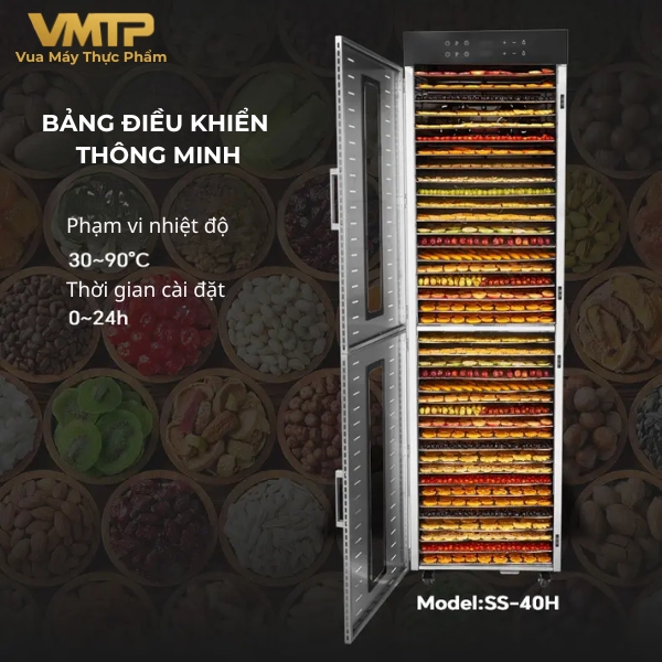 Máy Sấy Thực Phẩm Công Nghiệp 40 Khay SS-40H