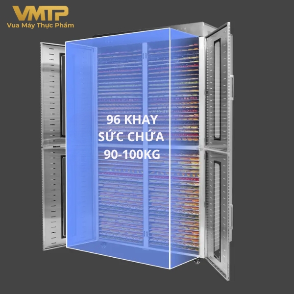 Máy Sấy Thực Phẩm Công Nghiệp 96 Khay SS-96H