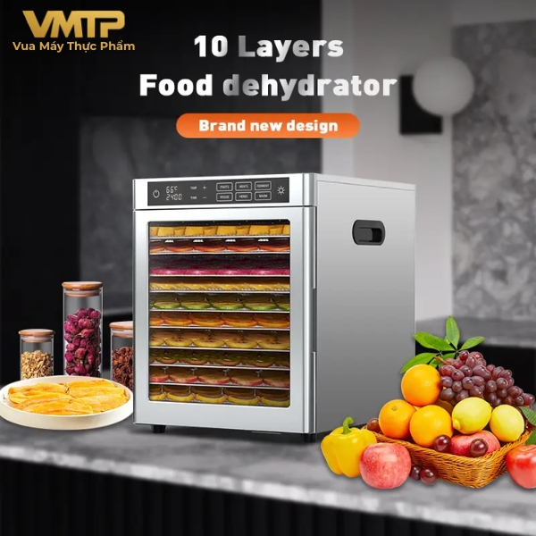 Máy Sấy Thực Phẩm Gia Đình 10 Khay SS-10F