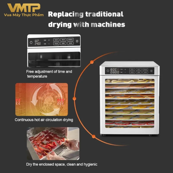 Máy Sấy Thực Phẩm Gia Đình 10 Khay SS-10F