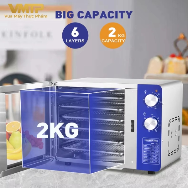 Máy Sấy Thực Phẩm Gia Đình 6 Khay SS-06J
