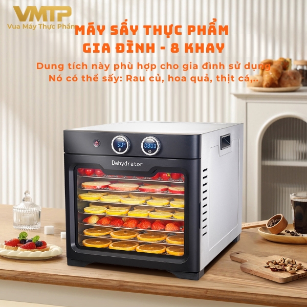 Máy Sấy Thực Phẩm Gia Đình 8 Khay DSC-08A