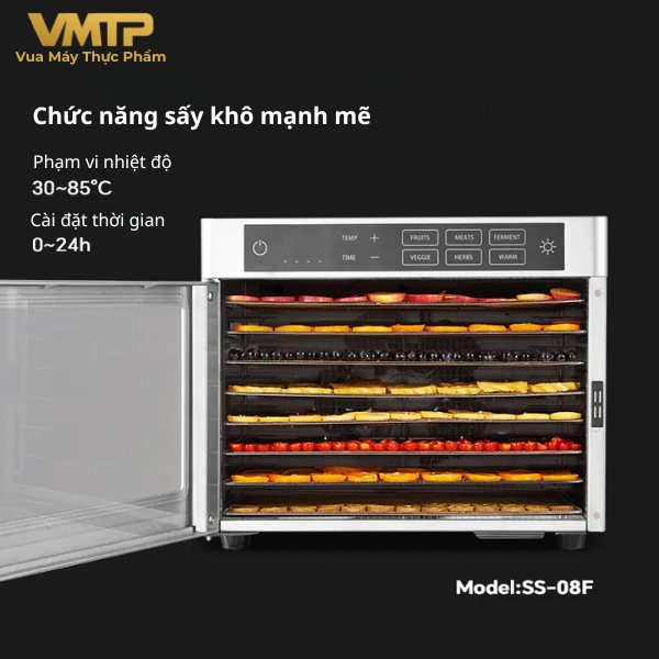 Máy Sấy Thực Phẩm Gia Đình 8 Khay SS-08F