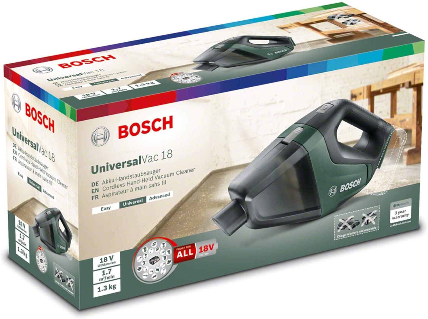 Hút bụi cầm tay BOSCH UNIVERSAL VAC18