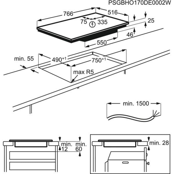 Bếp Từ 4 Vùng AEG IKB84431FB