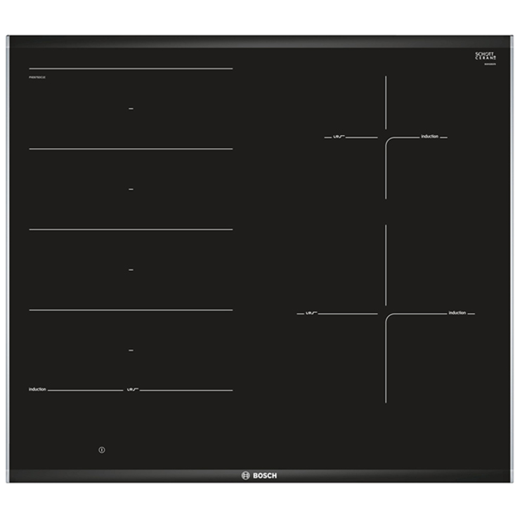 Bếp từ Bosch PXE675DC1E không giới hạn vùng nấu