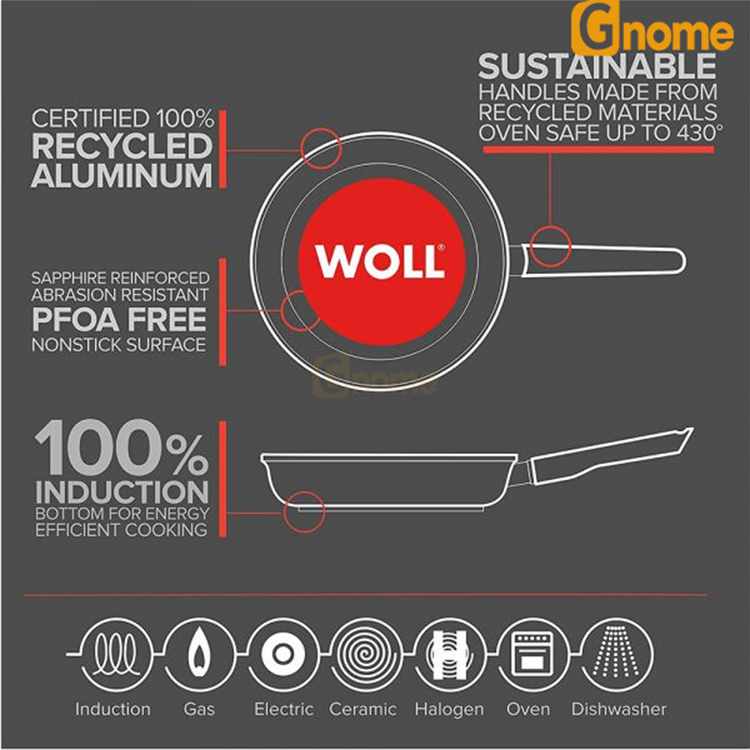 Chảo gang Woll Eco Lite Saute 724ELI 24cm [Hàng Đức]