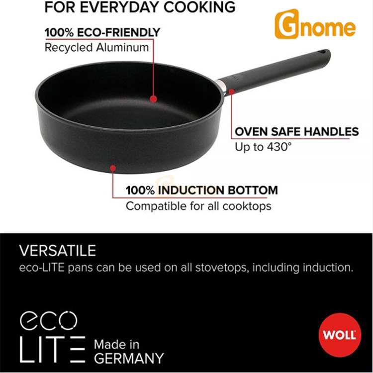 Chảo gang Woll Eco Lite Saute 724ELI 24cm [Hàng Đức]