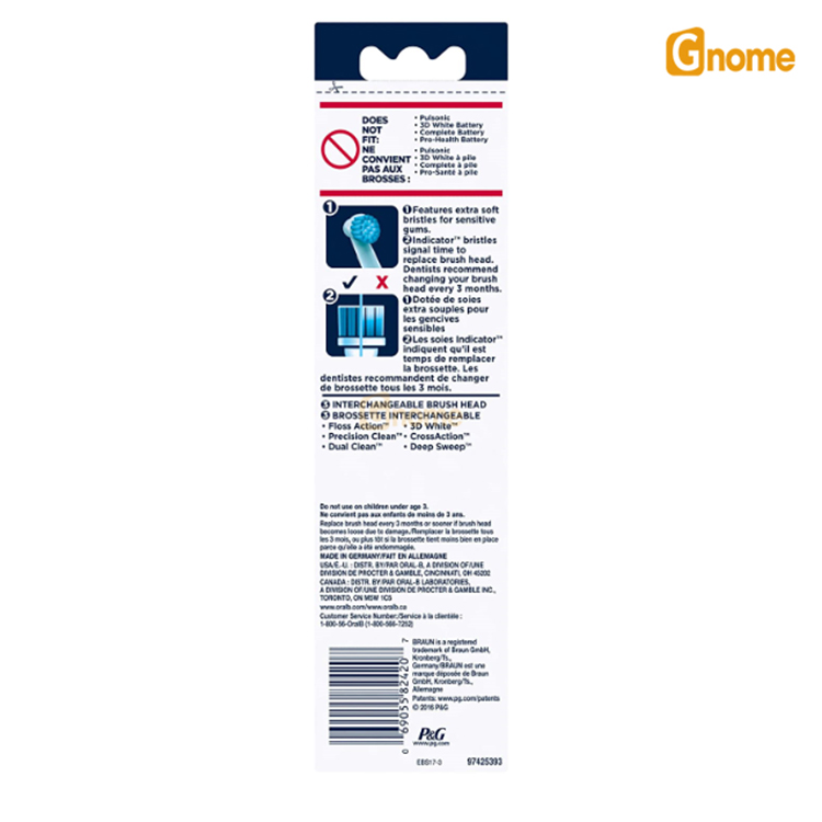 Đầu bàn chải điện Oral B Sensitive Clean vỉ 4 chiếc [Hàng Đức]