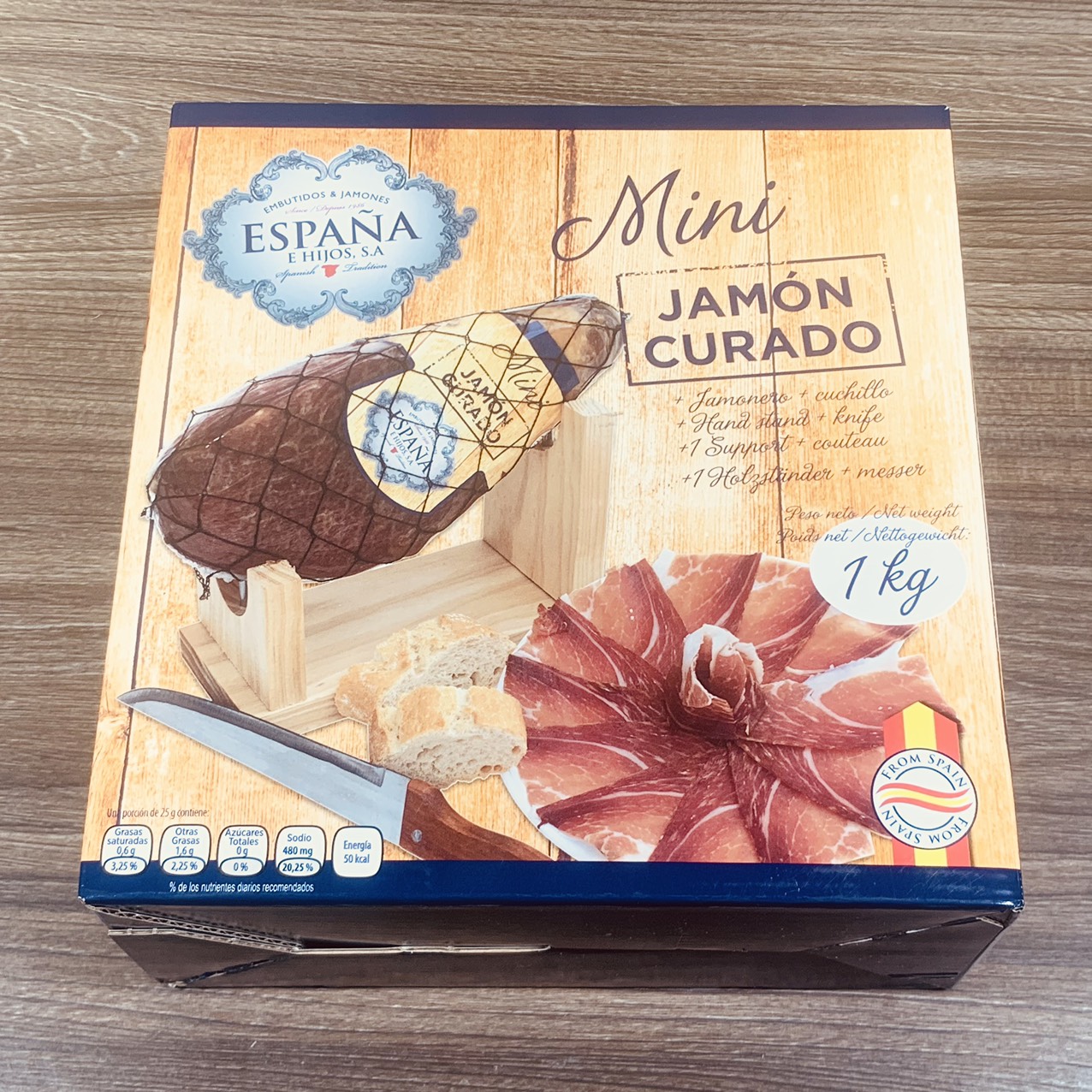 Đùi Heo Muối Espana Mini Jamon Curado 1kg [Nhập Khẩu Đức]