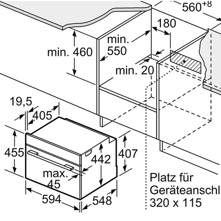 Lò hấp Bosch CDG634AS0 âm tủ