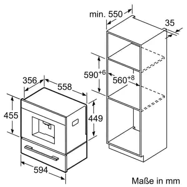 Máy Pha Cà Phê Bosch CTL636EB6 Serie 8 Âm Tủ [Hàng Đức]