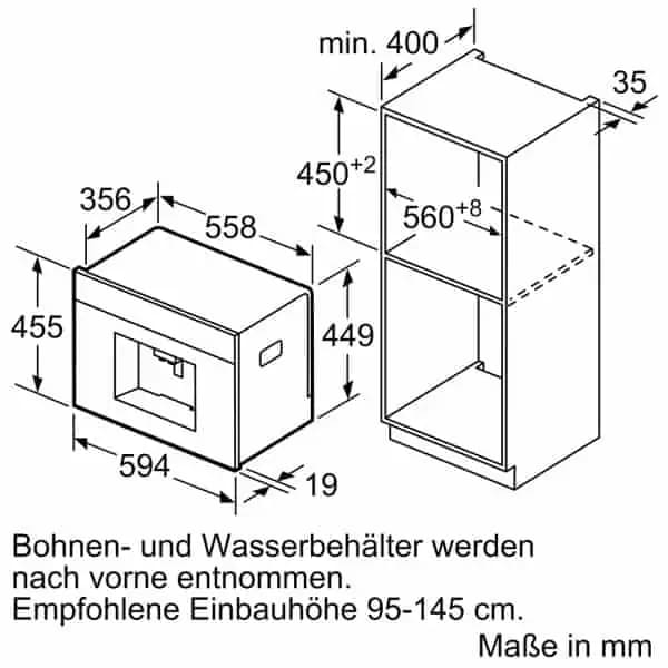 Máy Pha Cà Phê Bosch CTL636EB6 Serie 8 Âm Tủ [Hàng Đức]