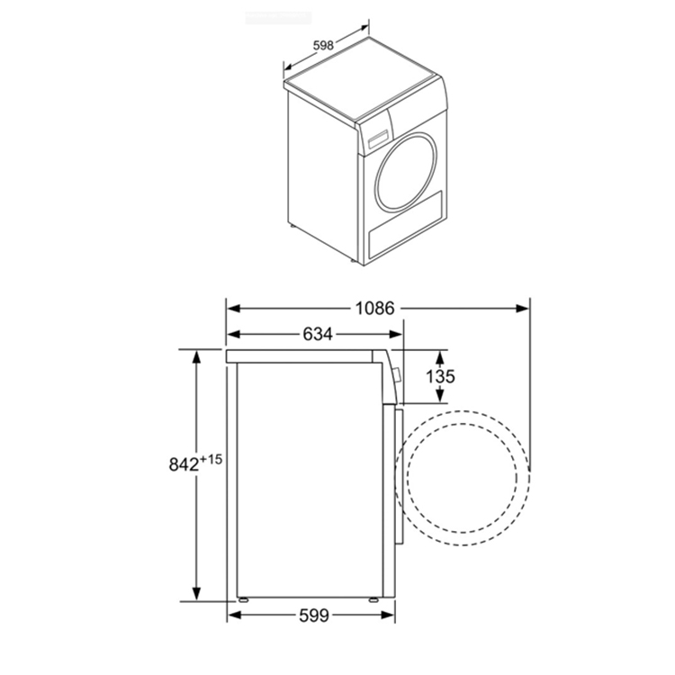 Máy sấy bơm nhiệt Bosch WTR85V00SG Seri 4