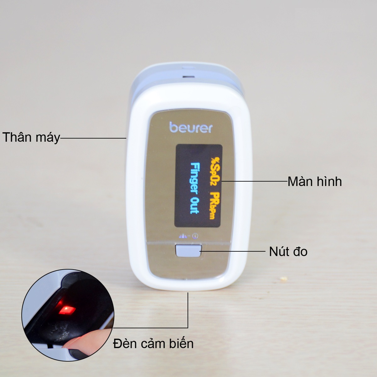 Máy Đo Khí Máu Và Nhịp Tim Cá Nhân Beurer PO30