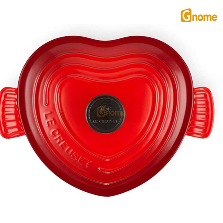 Nồi gang Le Creuset Heart Casserole Cerise 20cm