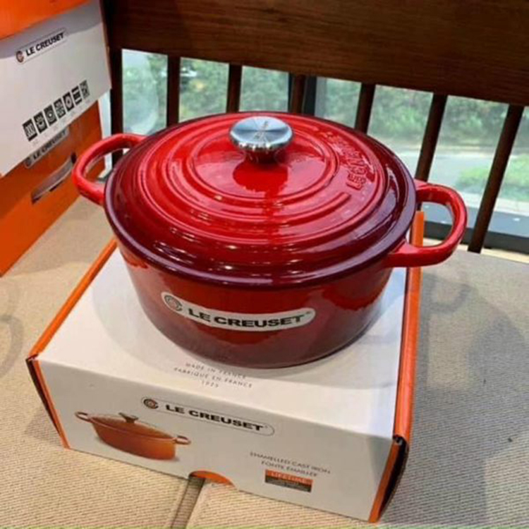 Nồi gang Le Creuset màu đỏ anh đào 24cm [Made in France]