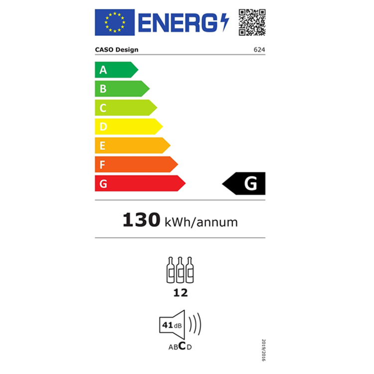 Tủ đựng rượu Caso WineSafe 12 Black 624 [Hàng Đức]
