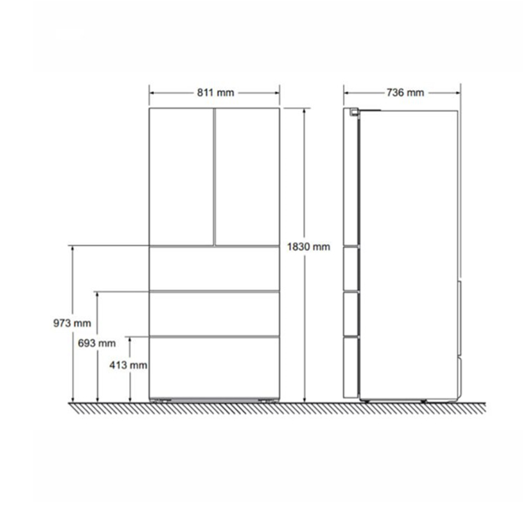 Tủ lạnh kiểu Pháp Bosch KFN86AA76J seri 6