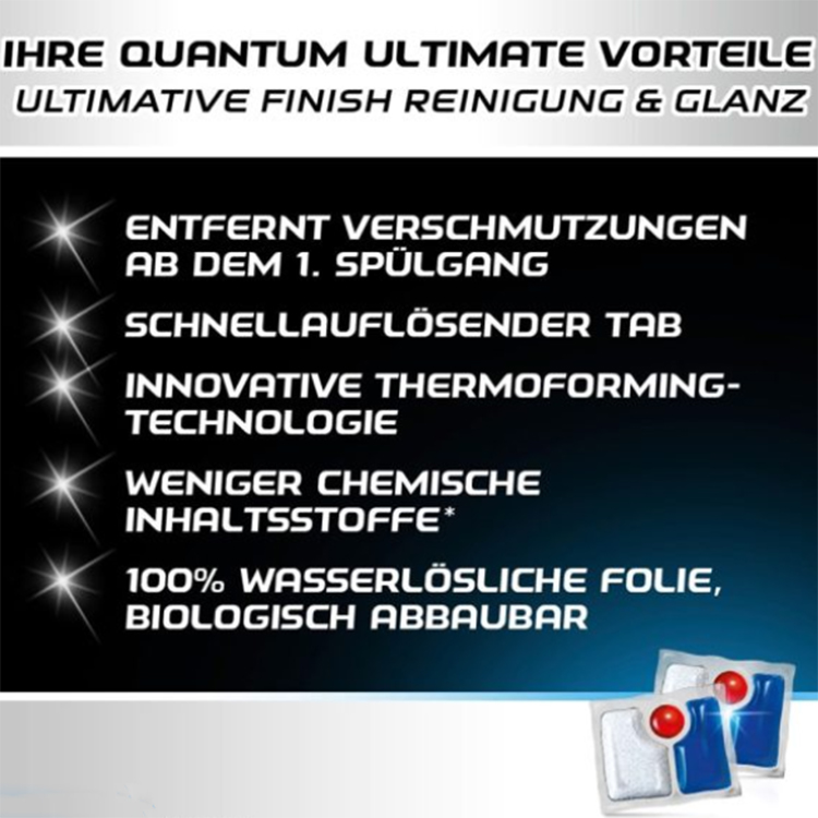 Viên Rửa Chén Bát Finish Quantum Ultimate 60 Viên