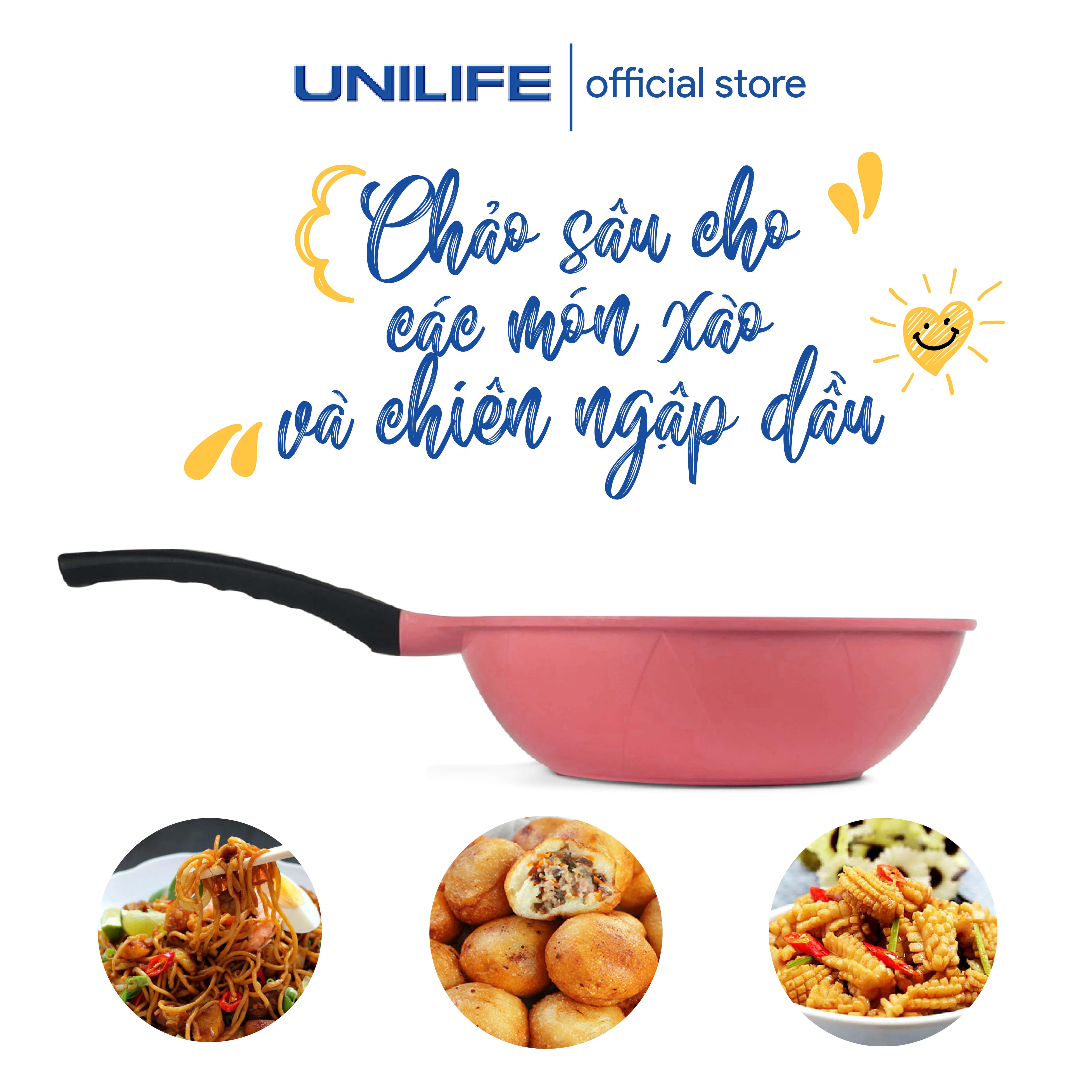 Chảo Sâu chống dính vân đá Unilife: Model ULWP28 - ULWP30