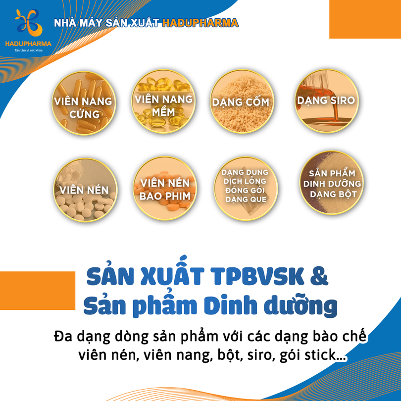 Dây chuyền sản xuất công nghệ cao đáp ứng sản xuất sản phẩm đa dạng bào chế tai nhà máy Hadu Pharma