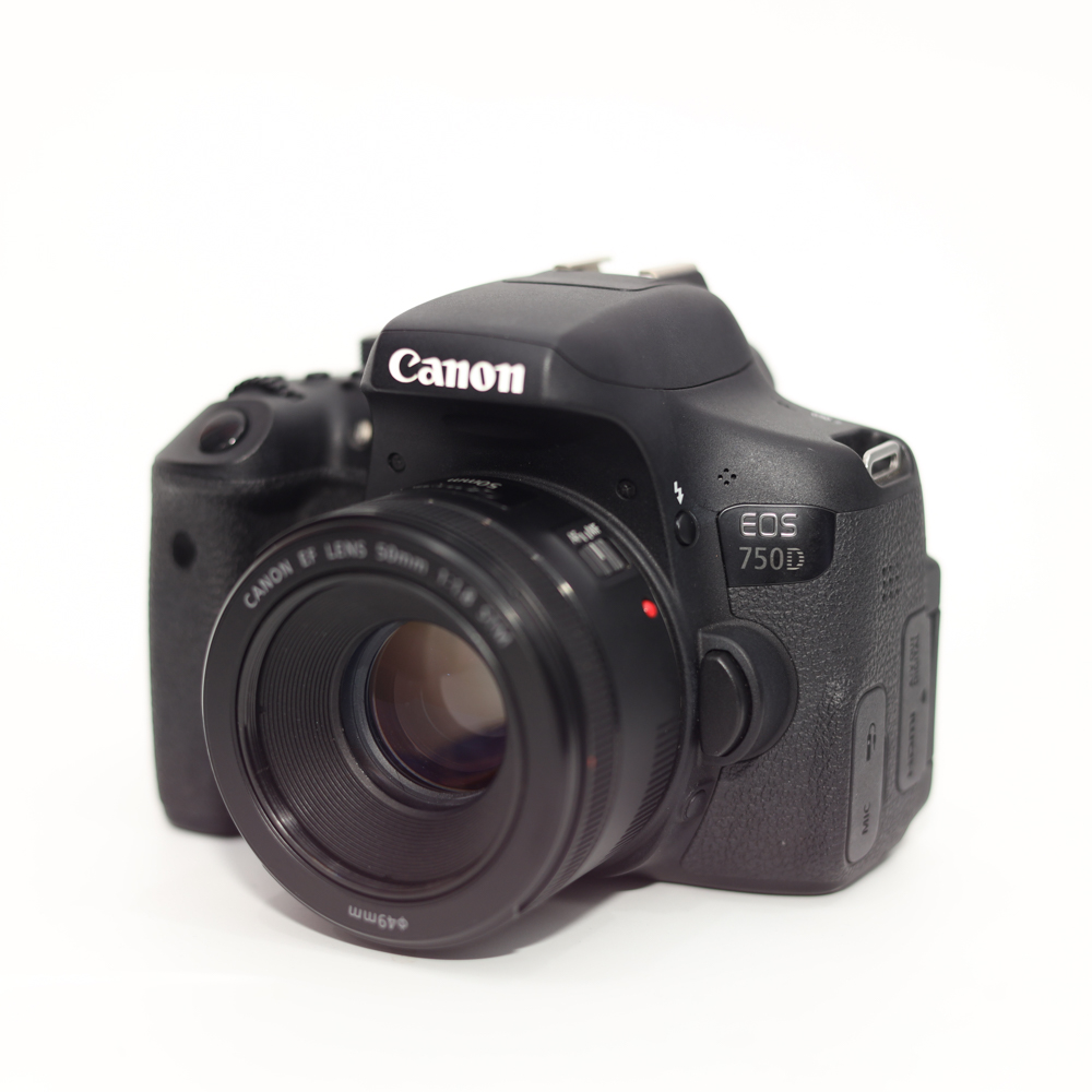 Bộ Máy Ảnh Canon EOS 750D (95%) + Lens Canon EF 50mm f/1.8 STM Cũ - Máy Ảnh Cũ Hà Nội