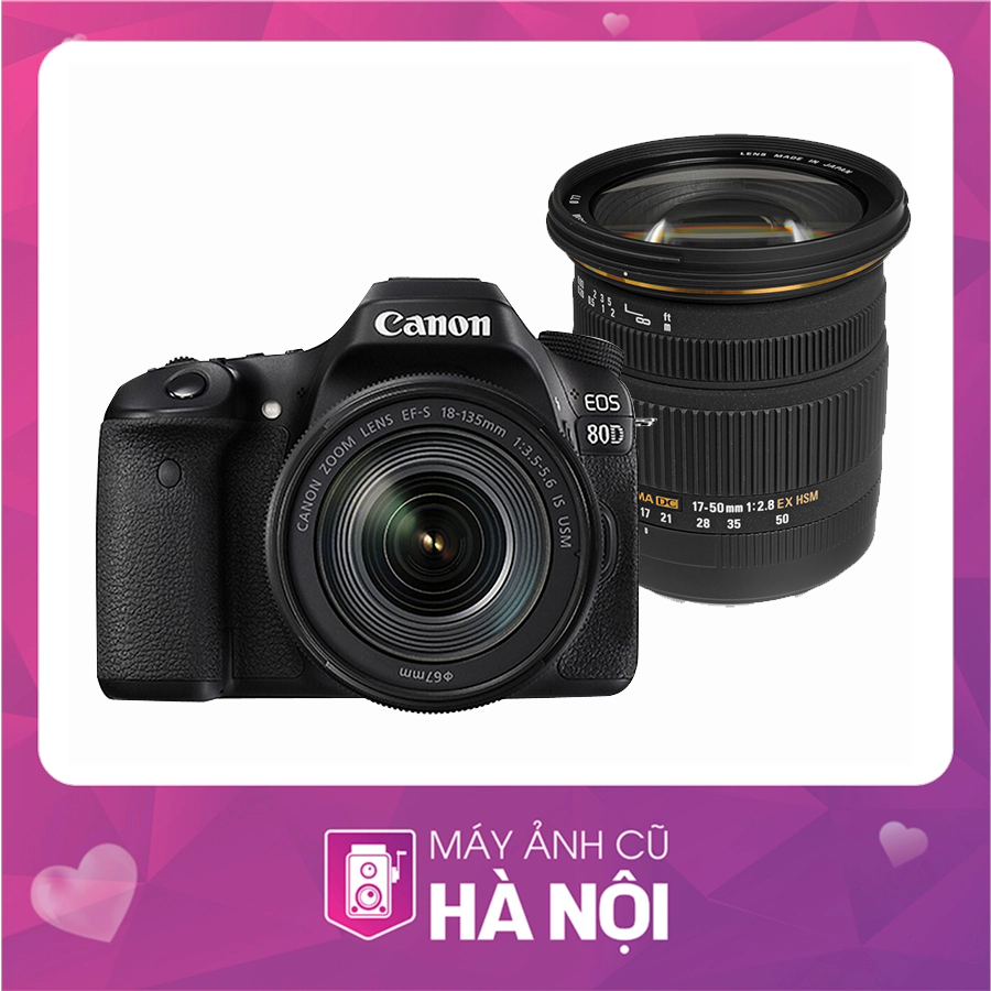 Combo chụp đa dụng Canon 80D + Sigma 17-50mm F2.8 HSM for Canon  