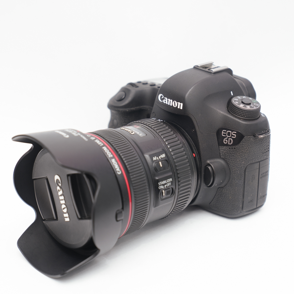 Lens Canon EF 24-70mm f/4L IS USM cũ gắn trên Canon 6D tại MACHN