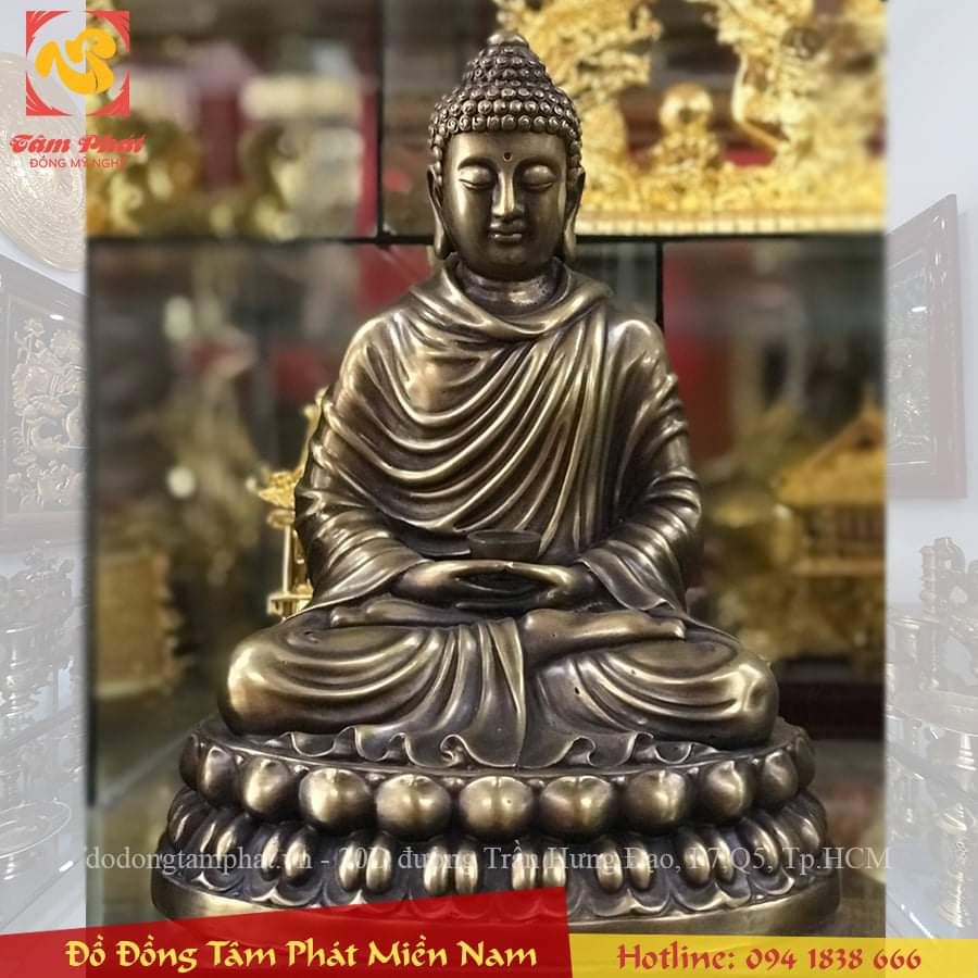  Tượng Đức Phật Thích Ca bằng đồng cao 48cm đẹp tôn nghiêm | Đồ ...