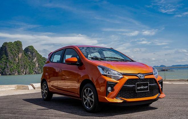 Mẫu xe toyota wigo 2021 màu cam