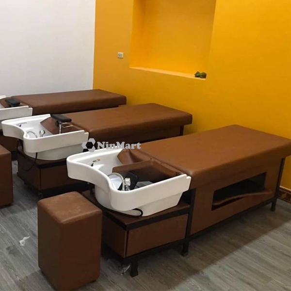 Giường gội đầu dưỡng sinh 2 trong 1 khung thép, chậu sứ cao cấp N36 Giường Gội Đầu Dưỡng Sinh 2 Trong 1 Khung Thép, Chậu Sứ Cao Cấp N36