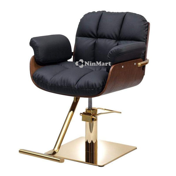 Ghế cắt tóc nữ mẫu mới mâm inox đúc vàng, chân thủy lực chính hãng N6 Ghế Cắt Tóc Nữ Mẫu Mới Mâm Inox Đúc Vàng, Chân Thủy Lực Chính Hãng N6