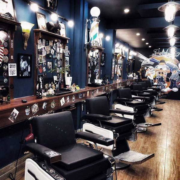 Ghế cắt tóc nam No1 barber shop chính hãng khung thép chân thủy lực