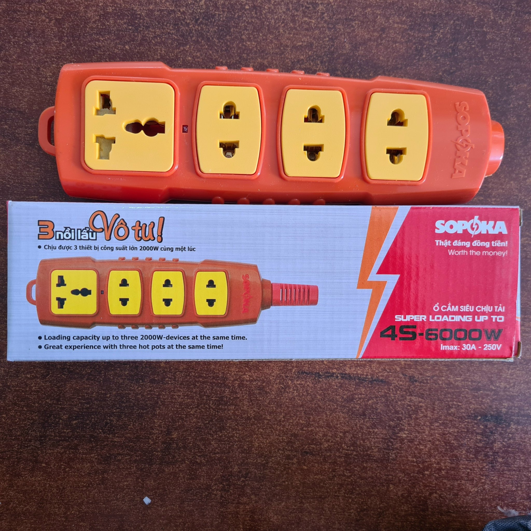 Ổ cắm chịu nhiệt không dây 4 ổ