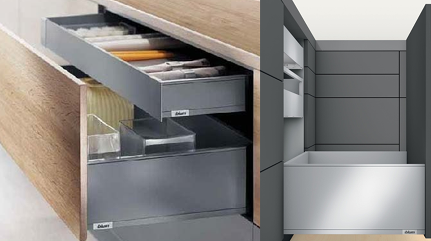 Tìm hiểu về bộ ray hộp âm LEGRABOX IM - Blum