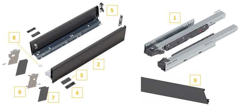 Tìm hiểu về bộ ray hộp âm LEGRABOX IM - Blum