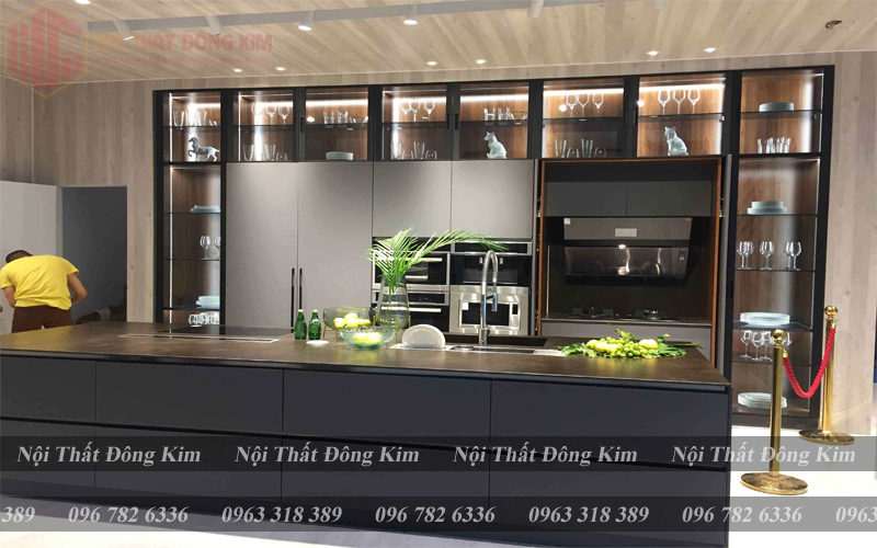Tủ Bếp Cánh Kính Cường Lực Cao Cấp 06