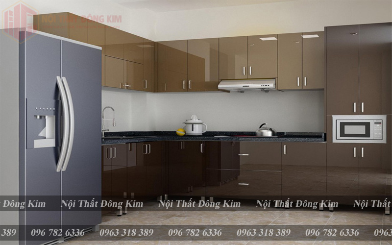 Tủ Bếp Cánh Kính Cường Lực Cao Cấp 011